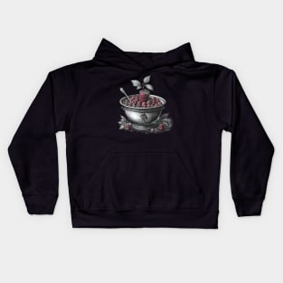 Bowl of raspberries Kids Hoodie